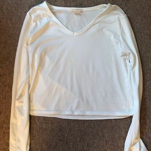 white crop top